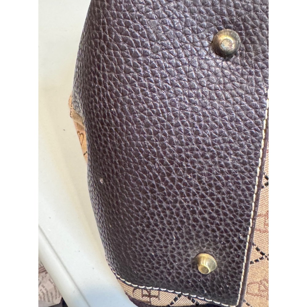 Dooney & Bourke Beige and Brown Satchel Handbag - Picture 10 of 16